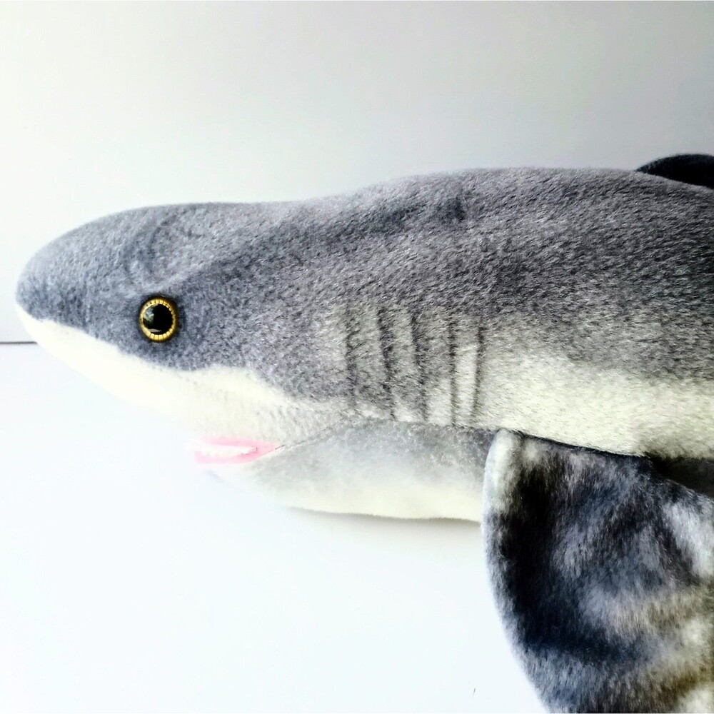 Lucky Plush Shark Gray Grey Great White Stuffed 24" Ocean Marine Realistic